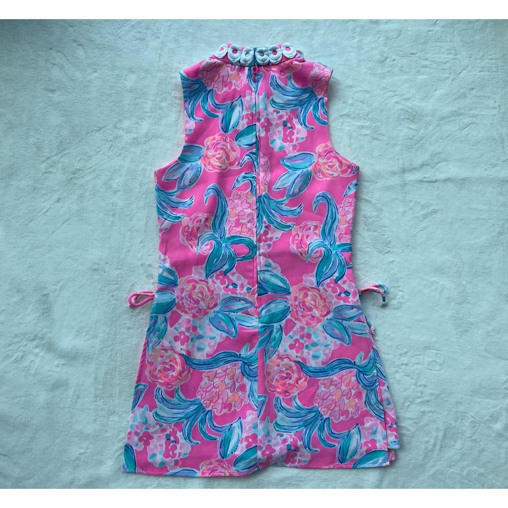 Lilly Pulitzer Jonna‎ Romper Size 0 Prosecco Pink Pinking High Collar - Picture 6 of 10